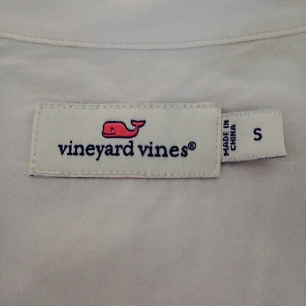 Vineyard Vines 3/4 sleeved white cotton blouse